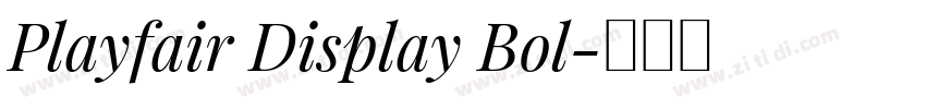 Playfair Display Bol字体转换